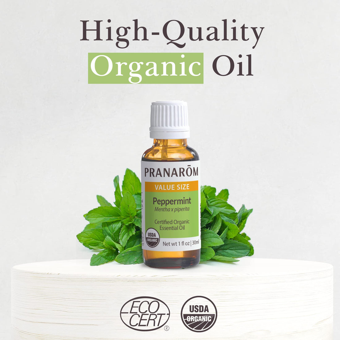 PranarC3B4m Organic Peppermint, 30Ml: Pranarom - Certified Usda And Ecocert Organic Peppermint 30Ml