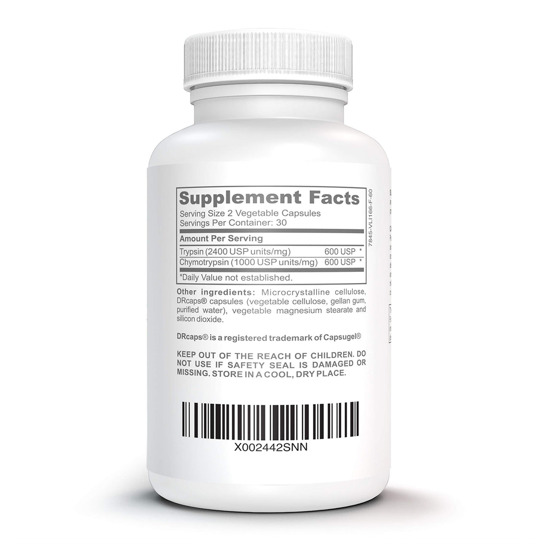 Bruizex Proteolytic Enzymes| Trypsin & Chymotrypsin Recovery Supplement for Tissue Trauma, Bruising, Swelling | Immune System Support | 60 Caps