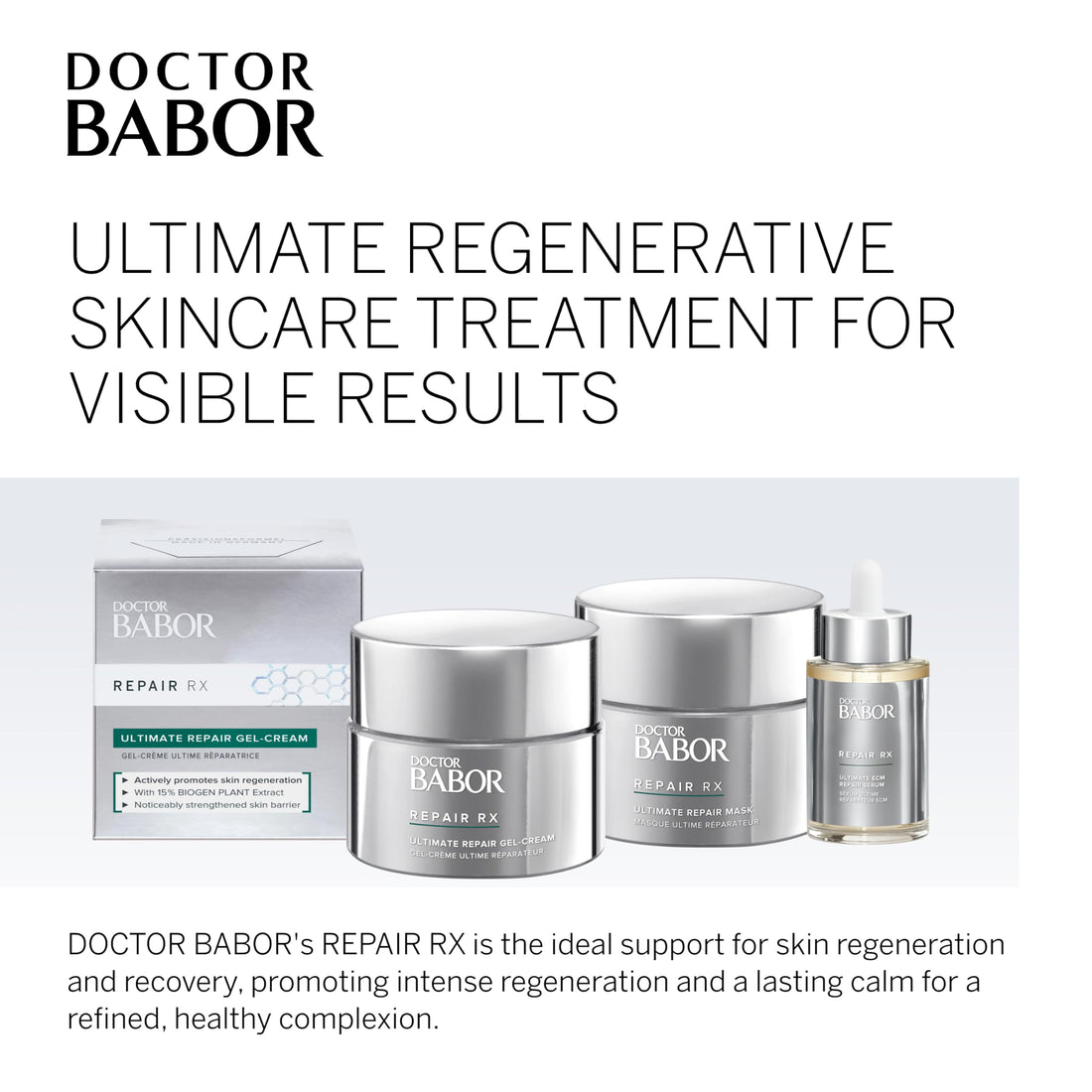 DOCTOR BABOR REPAIR RX Ultimate Repair Mask, Supports Healing to Refine Appearance of Imperfections, with Biogen Plant and Shea Butter to Soften and Smooth Stressed and Scarred, Vegan