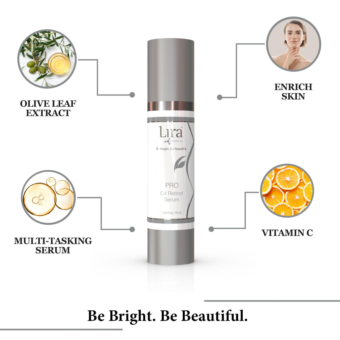 Lira Clinical Pro C4 Retinol Serum with PSC, 2 Ounce