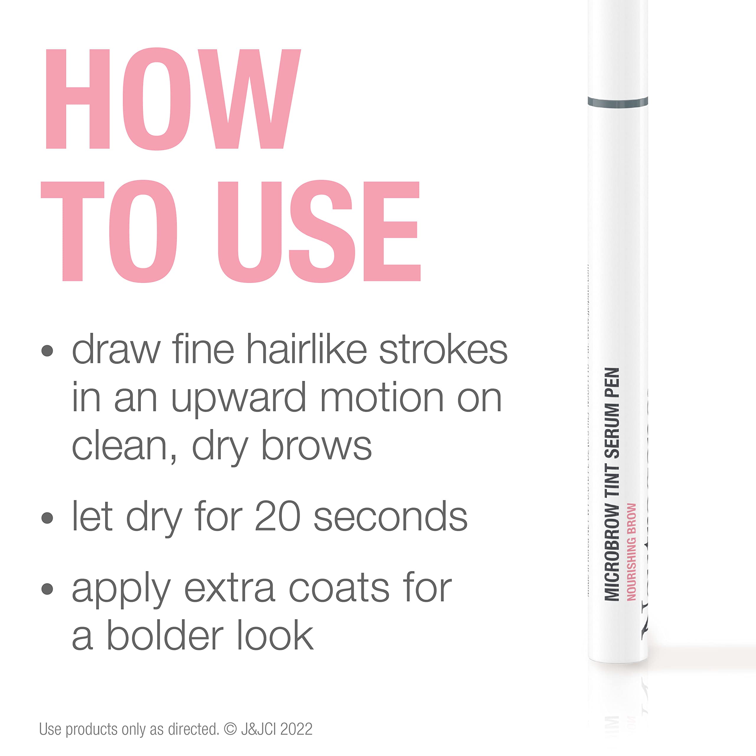 Neutrogena Microbrow Tint Serum Pen, Precision Tipped Tinted Eyebrow Pen with Panthenol to Nourish & Condition Brows, Helps Create Fuller, Natural-Looking Brows, Medium Brown, 0.016 Fl. Oz