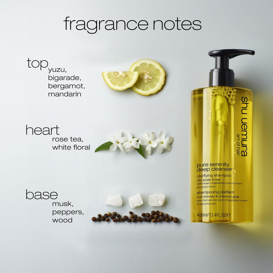 Shu Uemura Pure Serenity Clarifying Shampoo - Removes Dirt and Product Buildup, Balances and Removes Excess Oil