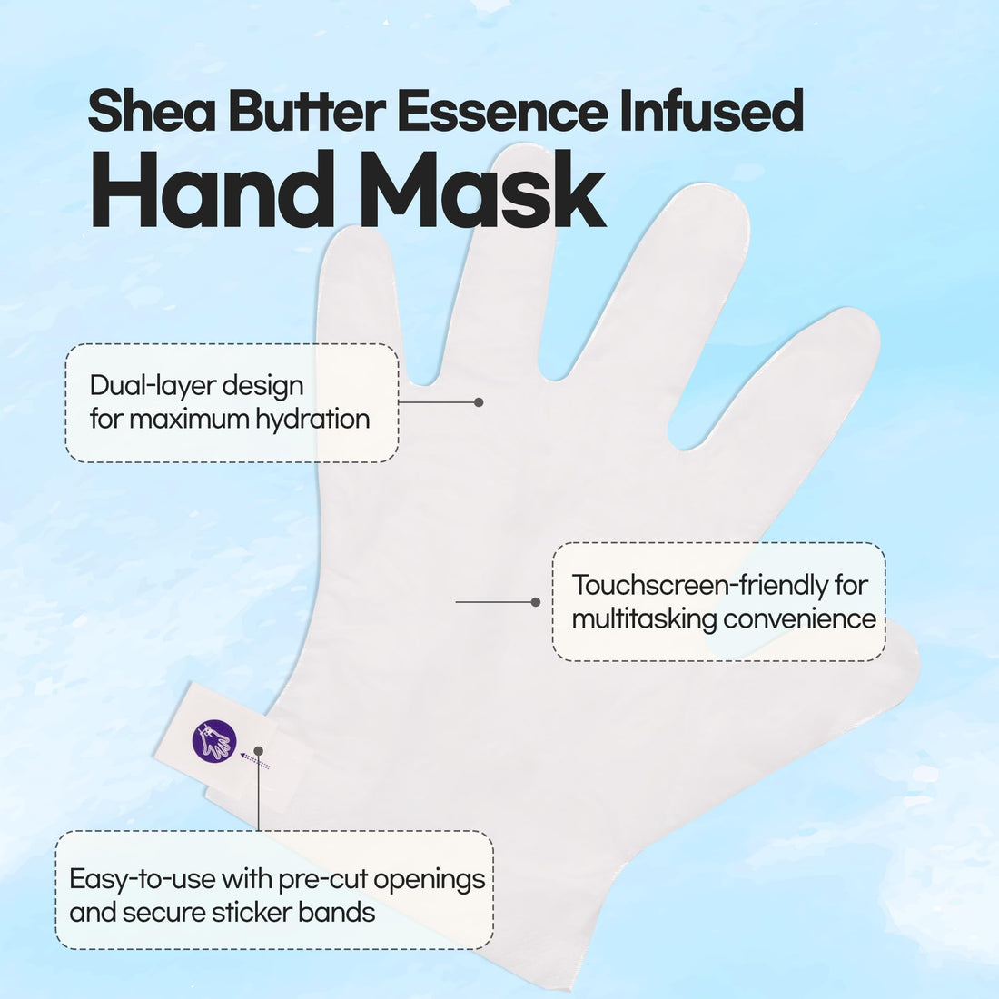 Epielle Intensive Repairing Gloves for Dry and Cracked Hands - 6 Pack | Coconut Oil, Milk Extract, Hyaluronic Acid | Beauty and Skincare Gifts, Mother's Day Gifts