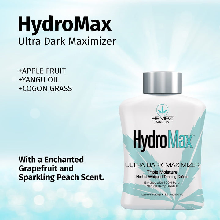Hempz, Hydro Max, Ultra Dark Maximizer Tanning Lotion 13.5 Ounce