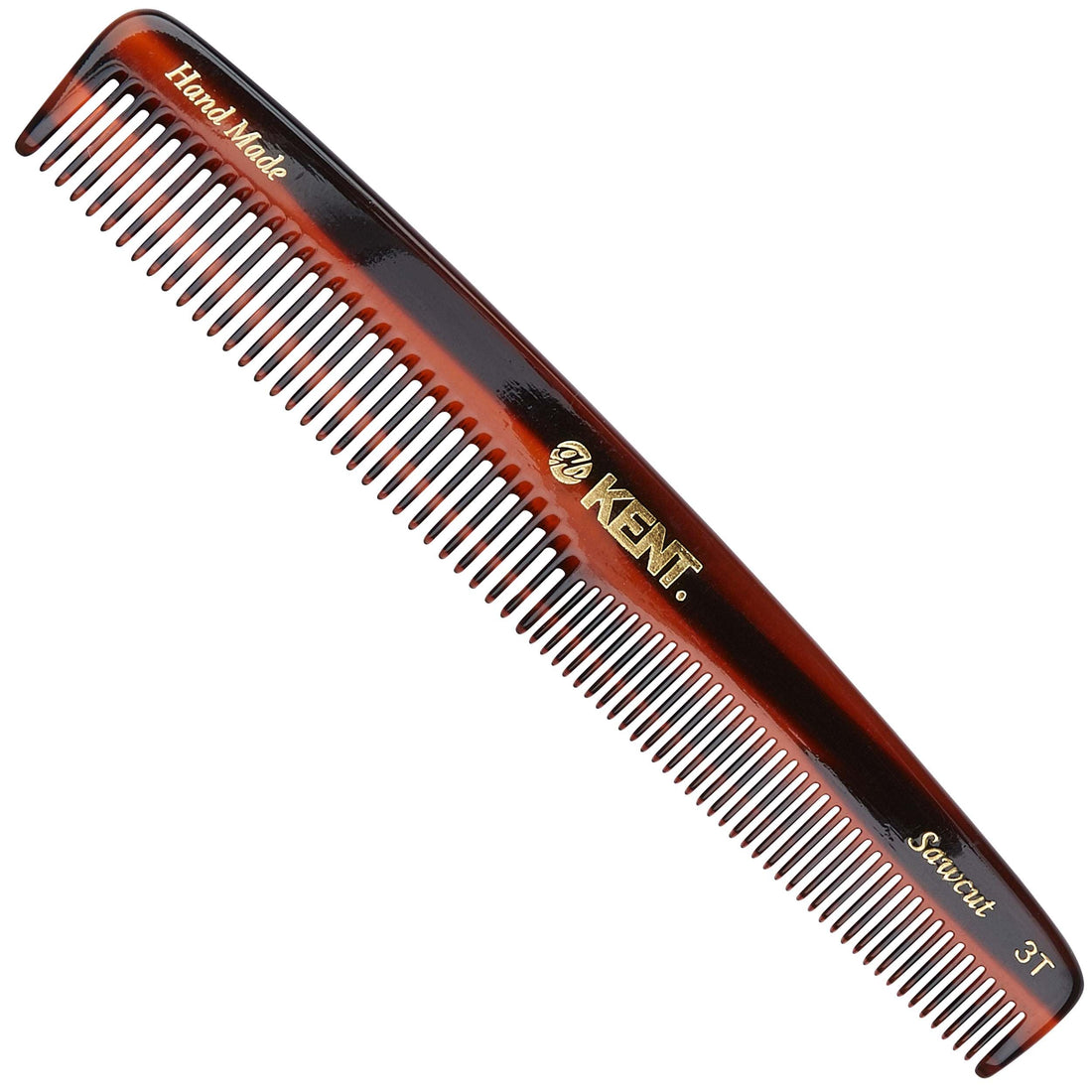 Kent 3T 6 1/2 160mm Handmade Dressing Comb Coarse and Fine Toothed Sawcut (2 PACK)