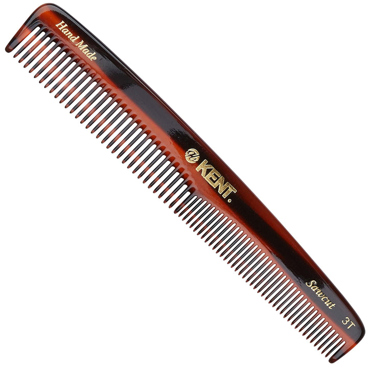 Kent 3T 6 1/2 160mm Handmade Dressing Comb Coarse and Fine Toothed Sawcut (2 PACK)