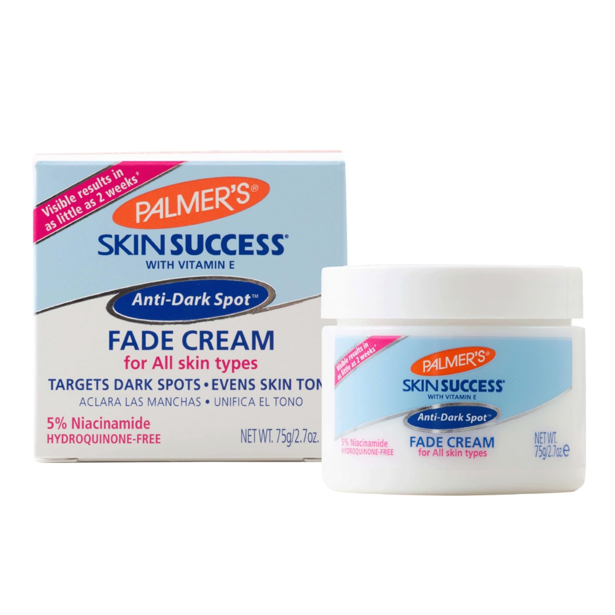 Palmer's Skin Success Anti-Dark Spot Fade Cream with Vitamin E and Niacinamide, Helps Reduce Dark Spots and Age Spots, Suitable for All Skin Types 2.7 Ounce