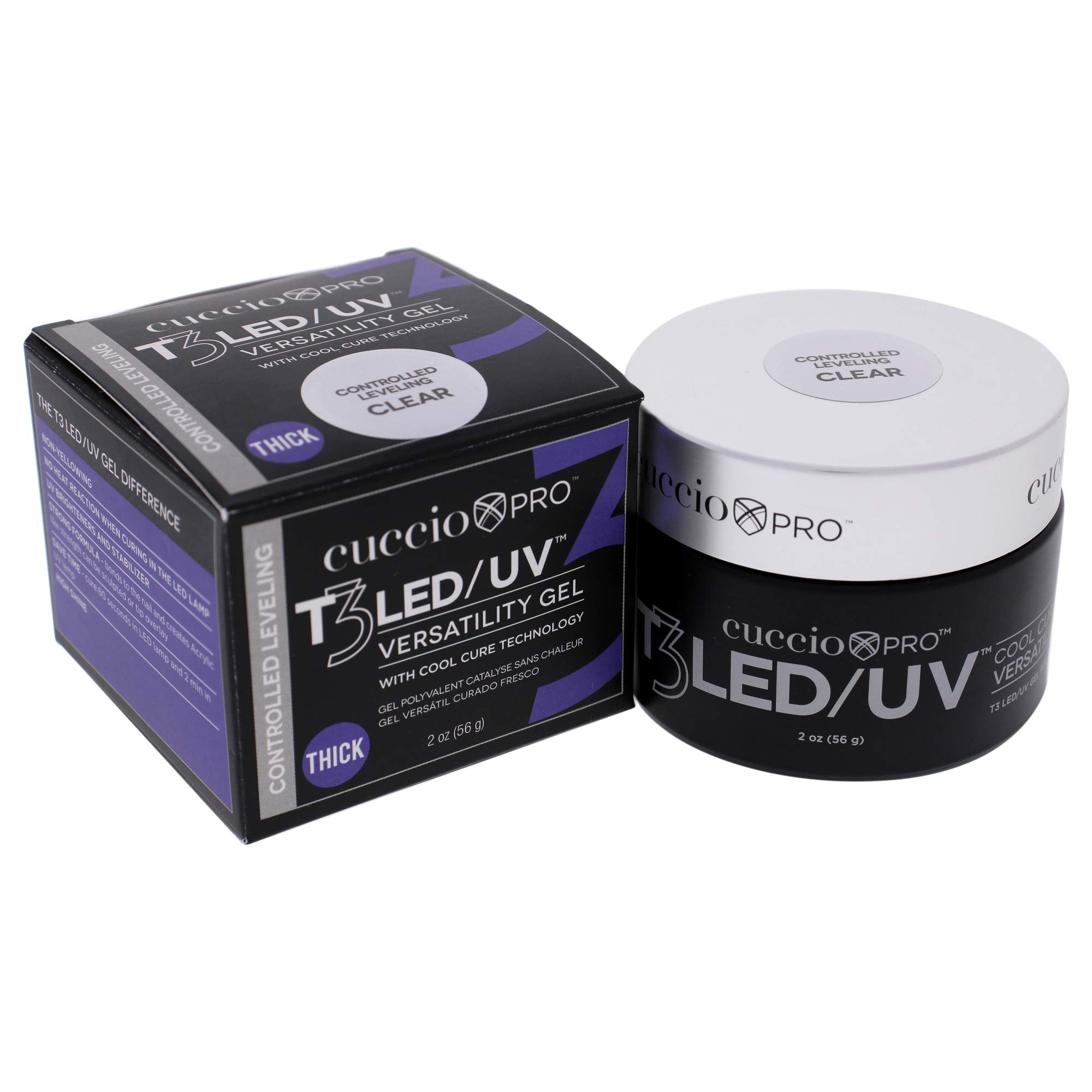 Cuccio Pro - T3 LED/UV Controlled Leveling Gel - Clear - 56g / 2oz