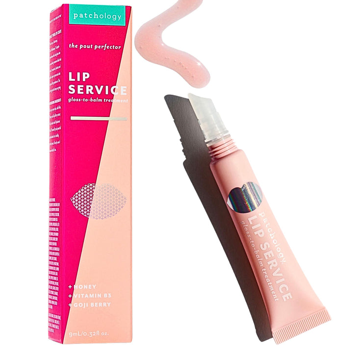 Patchology Lip Service Gloss-to-Balm Treatment for Dry Lips, Honey, Goji Berry, 0.27 Fluid Ounce