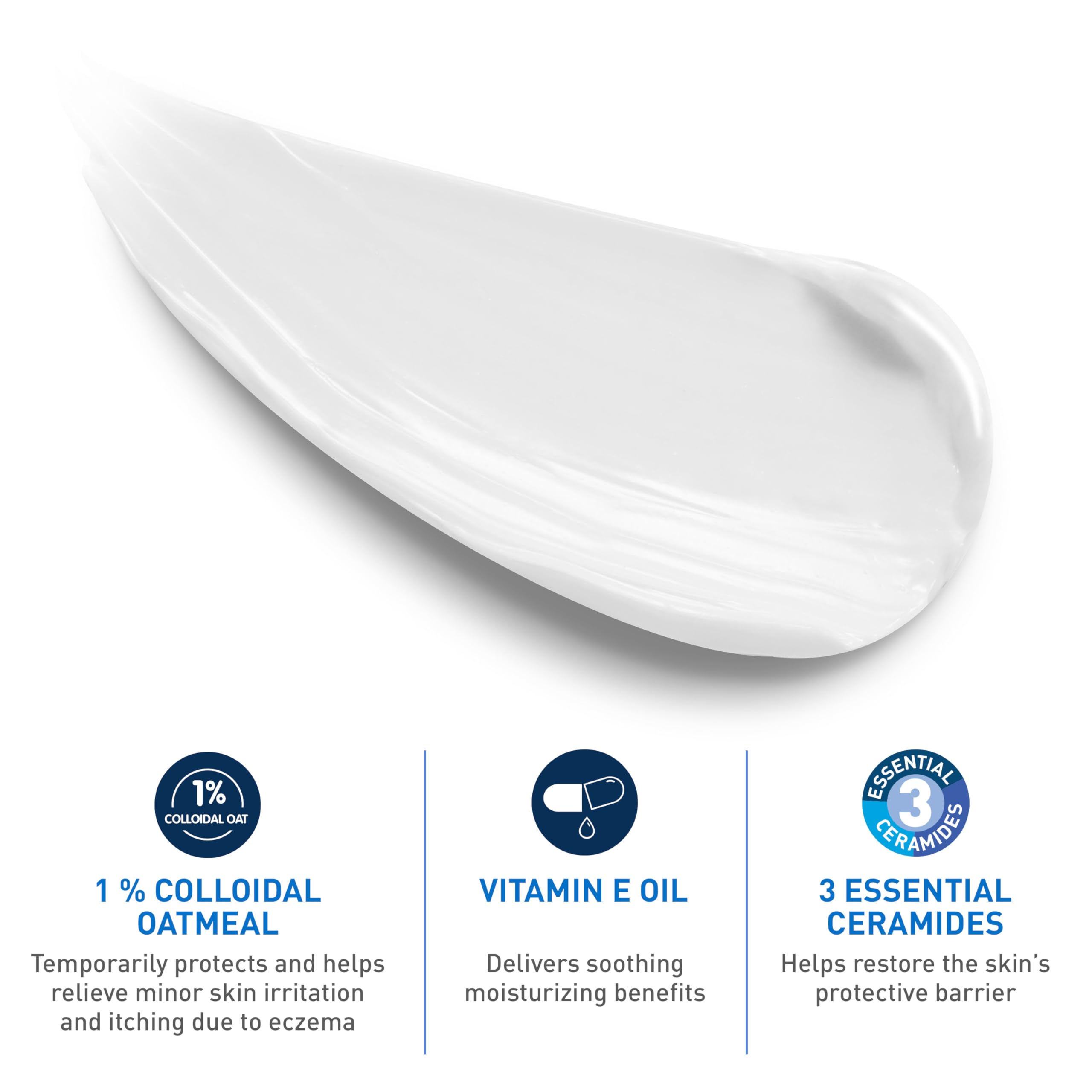 CeraVe Baby Eczema Relief Cream, 1% Colloidal Oatmeal Cream With Vitamin E & Ceramides, Soothes & Calms Itchy Skin, Developed With Pediatric Dermatologist, Fragrance Free, 5oz