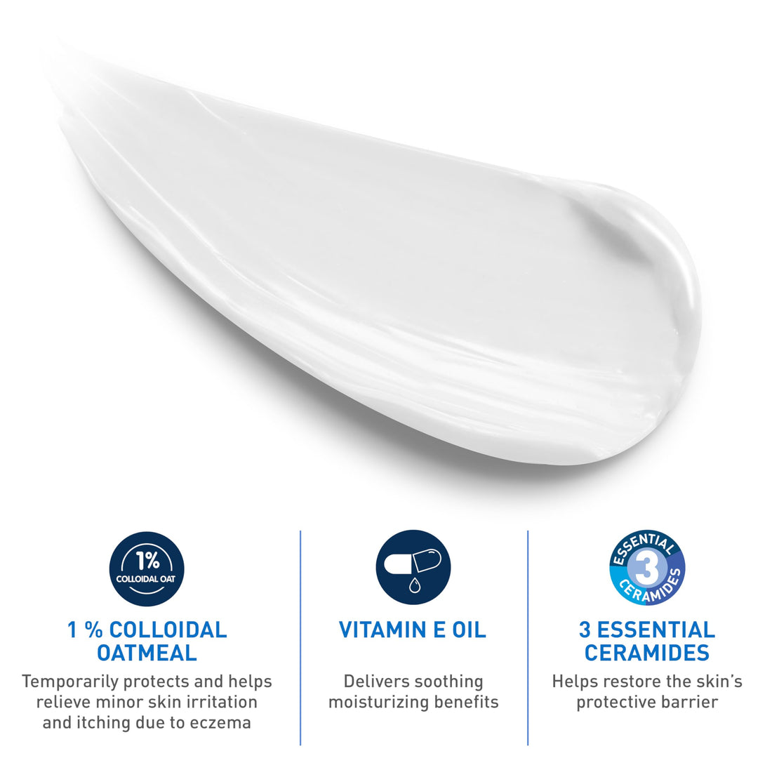 CeraVe Baby Eczema Relief Cream, 1% Colloidal Oatmeal Cream With Vitamin E & Ceramides, Soothes & Calms Itchy Skin, Developed With Pediatric Dermatologist, Fragrance Free, 5oz