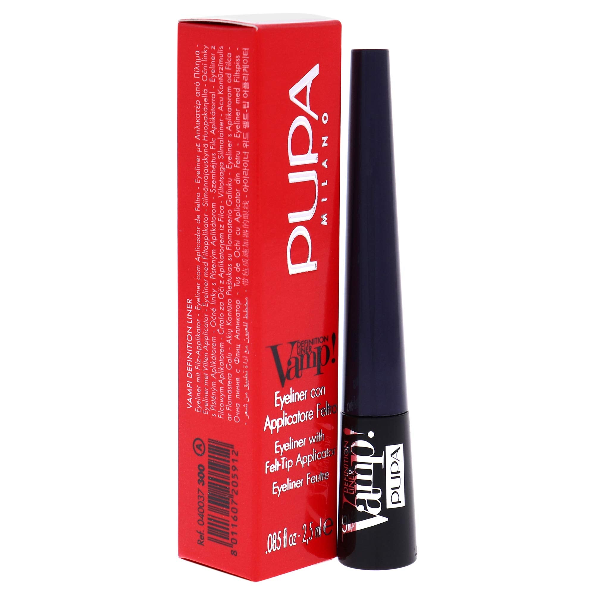 PUPA Milano VAMP! Definition Liner Eye liner with Felt-Tip Applicator, Deep Blue Matt 2.5 ml