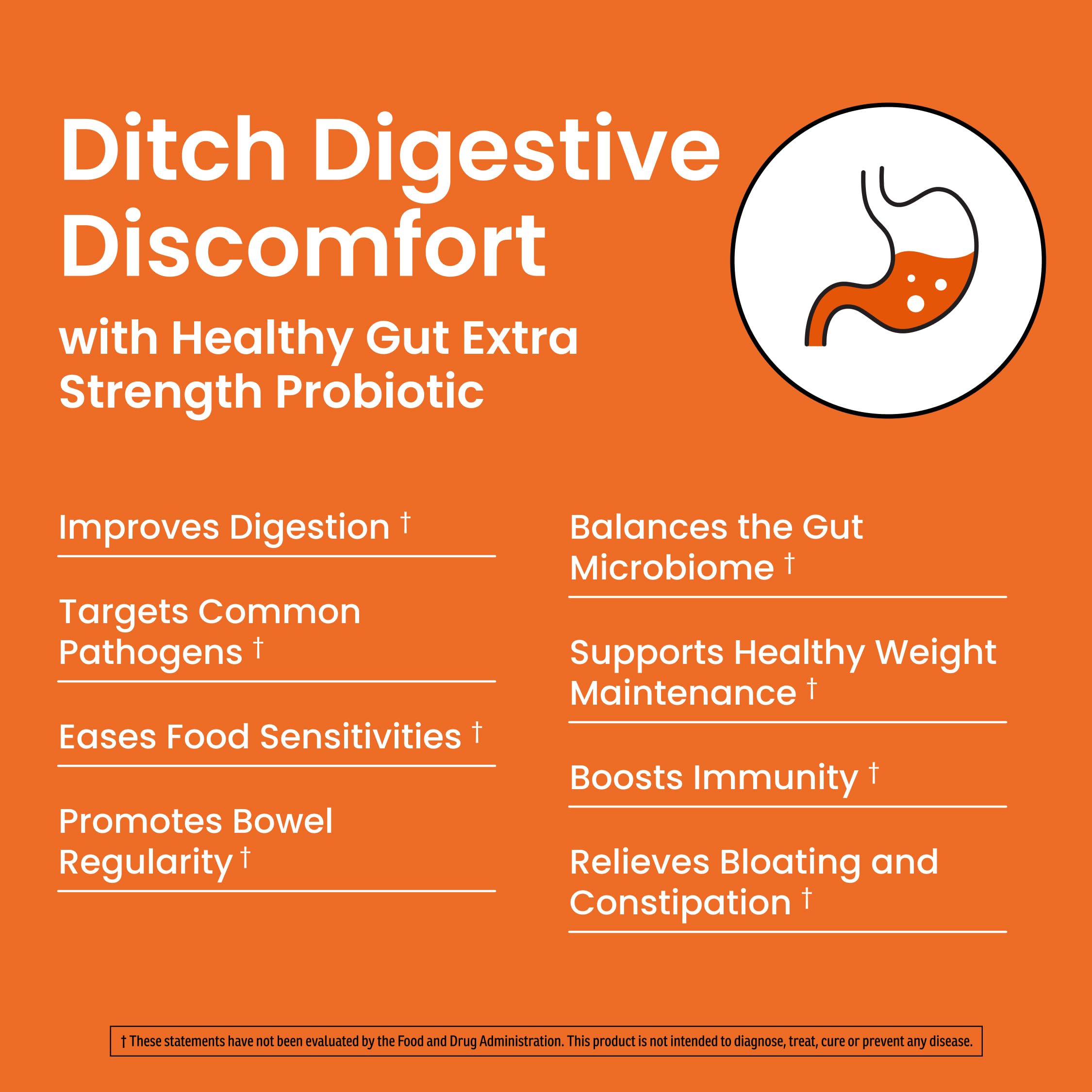 Ombre Healthy Gut Probiotics for Digestive Health 100 Billion CFU - Prebiotics and Probiotics for Women & Men with Lactobacillus Acidophilus & Digestive Enzymes, Gut Health Support, Vegan, 30 Servings