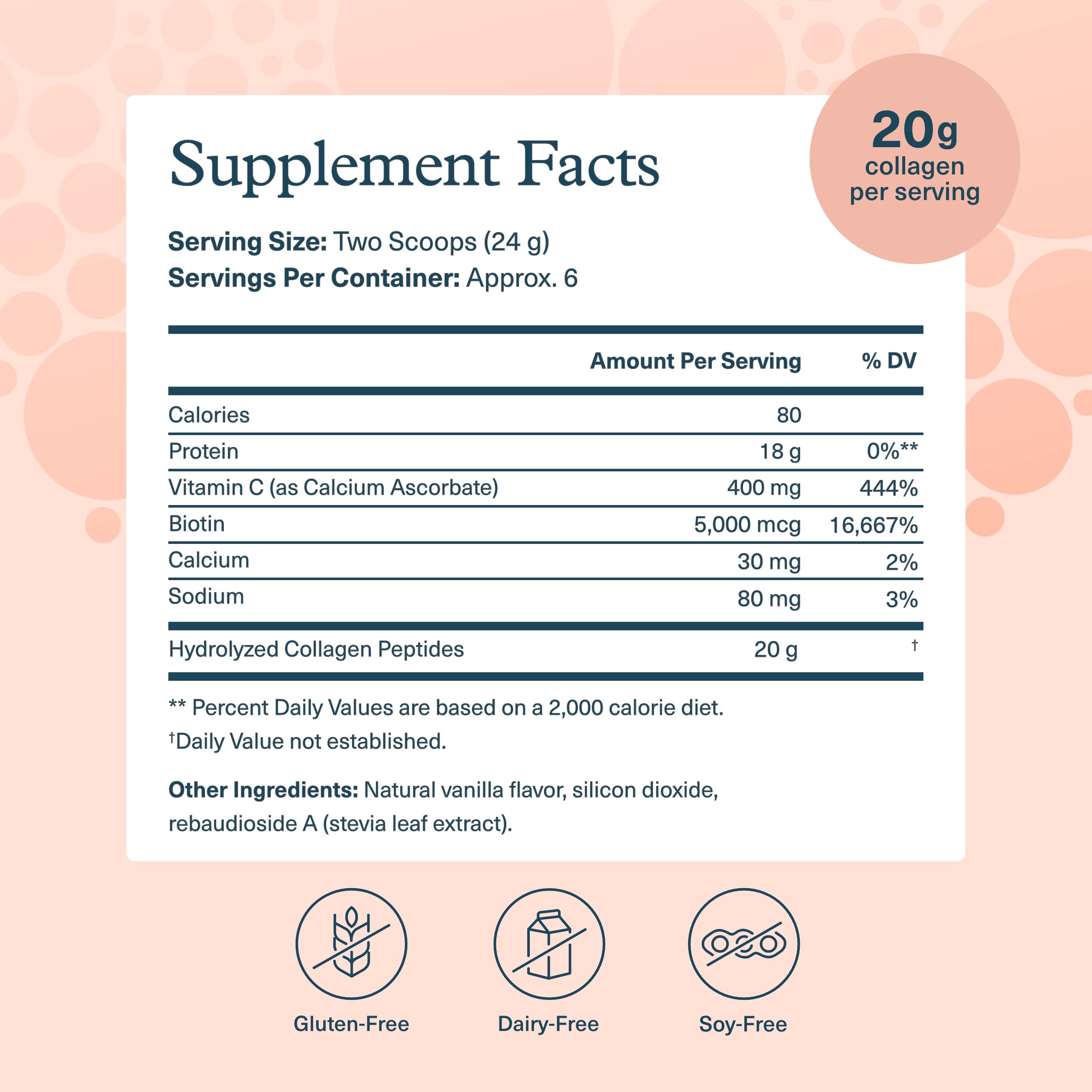 Youtheory Collagen Powder - Premium Collagen Supplement with Vitamin C & Biotin - Supports Healthy Hair, Nails, Skin & Joints* - Dairy, Soy & Gluten Free - Vanilla, 4.7 oz