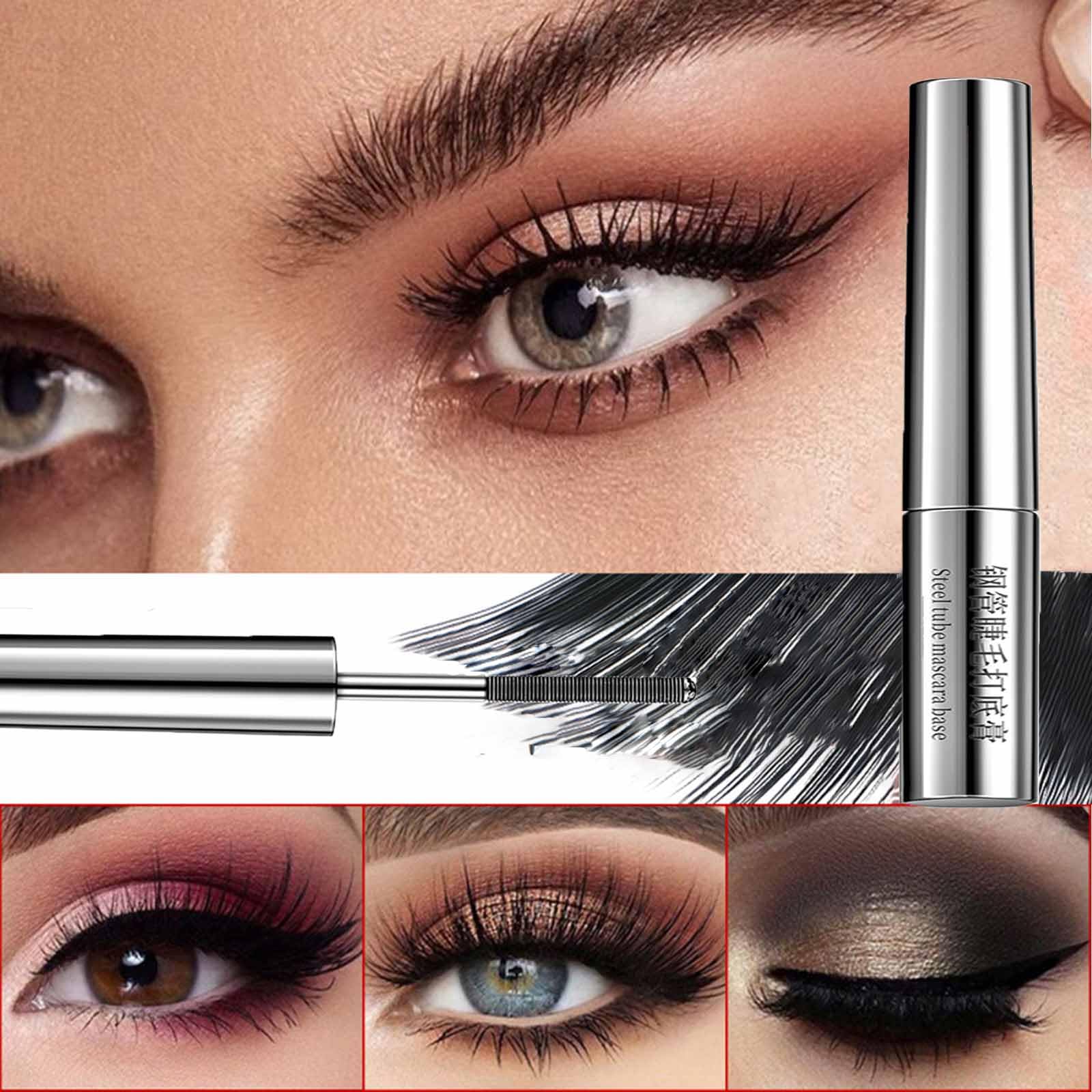 Eyelash Primer before Mascara Volume and Length Curl Waterproof Sweatproof Lengthening Mascara Primer Non-Smudge Long Lasting