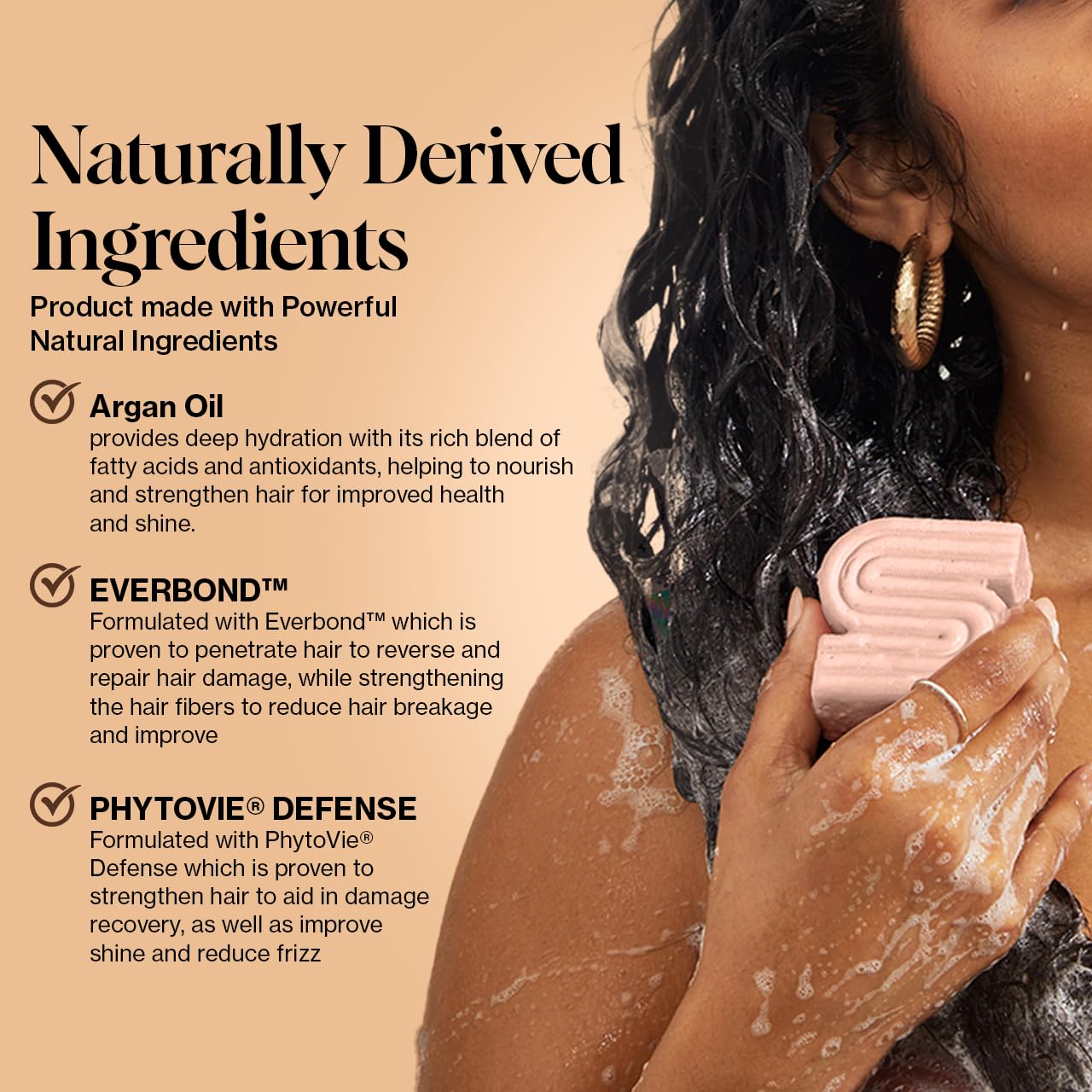 Kitsch Repairing Argan Oil Solid Shampoo Bar for Hair Care – Vegan, All Natural, Made in USA, Paraben-Free, Sulfate-Free, for Damaged, Weak, and Brittle Hair, 3.2 oz