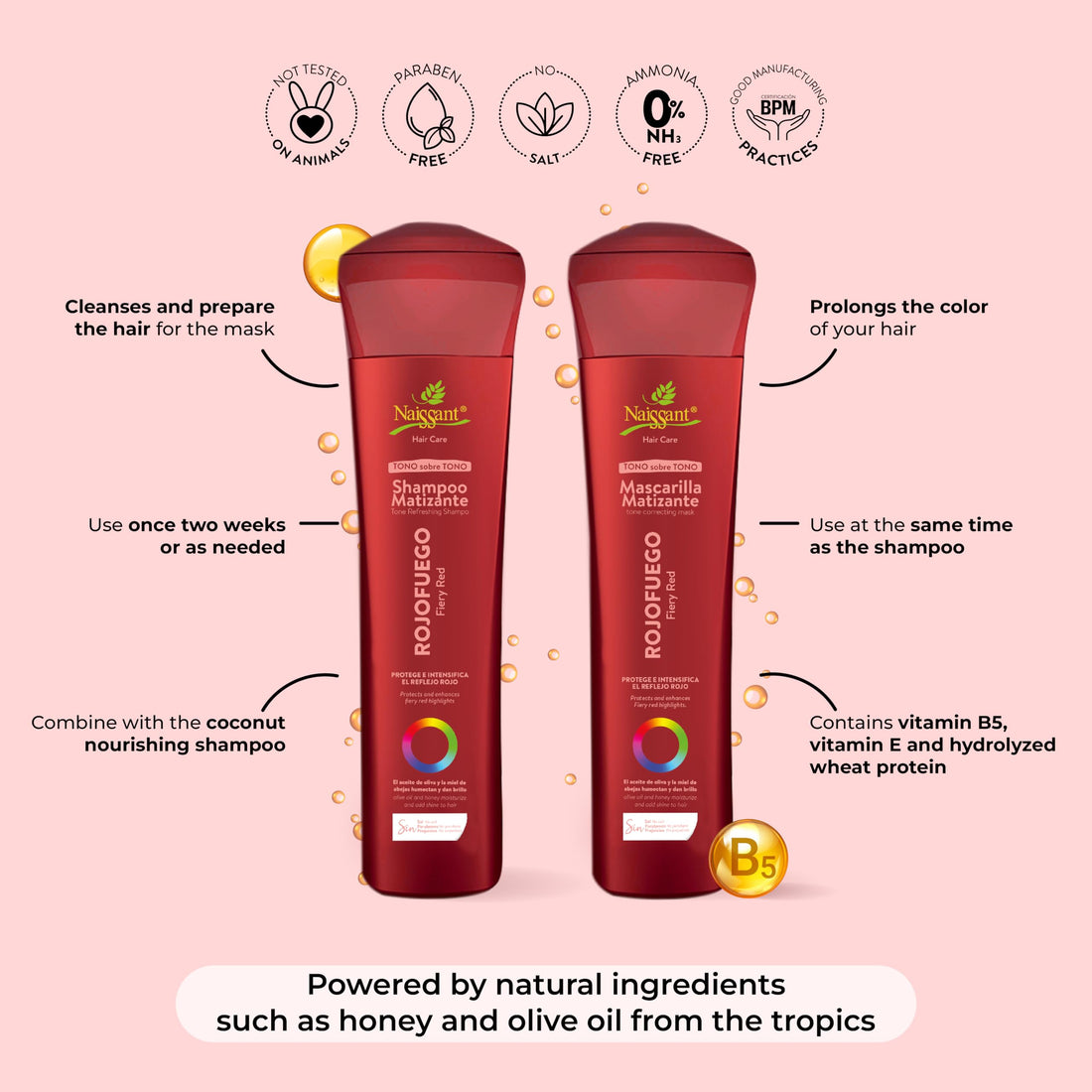 Naissant Treatment Red Fire- Rojo Fuejo, 10.1 Fluid Ounce (300ml)