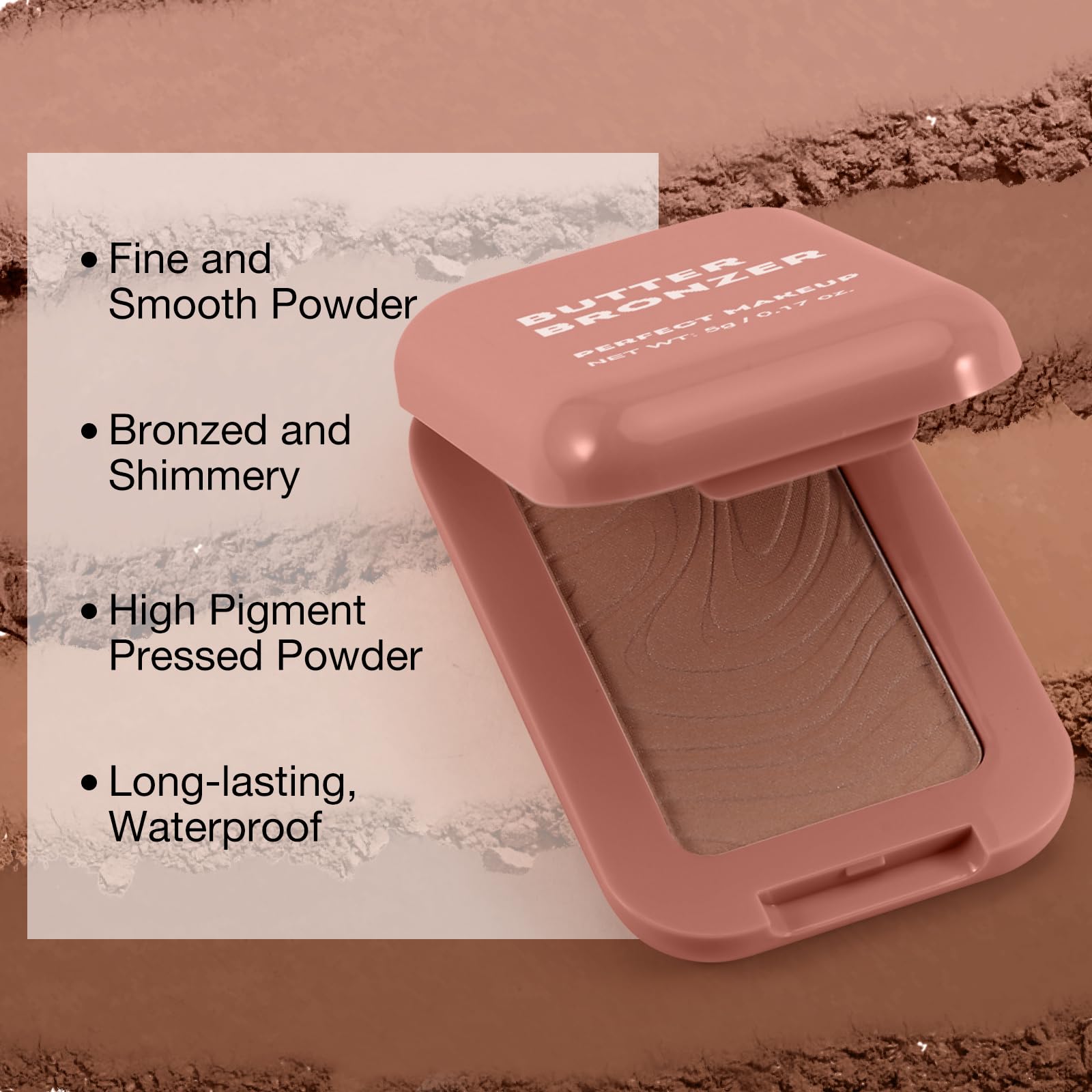Boobeen Soft Matte Bronzer, Contour Palette for Face, Bronzing & Blush Powder for Contouring, Long-lasting Buildable Bronzed Shimmer