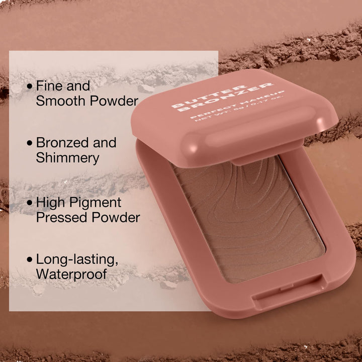 Boobeen Soft Matte Bronzer, Contour Palette for Face, Bronzing & Blush Powder for Contouring, Long-lasting Buildable Bronzed Shimmer