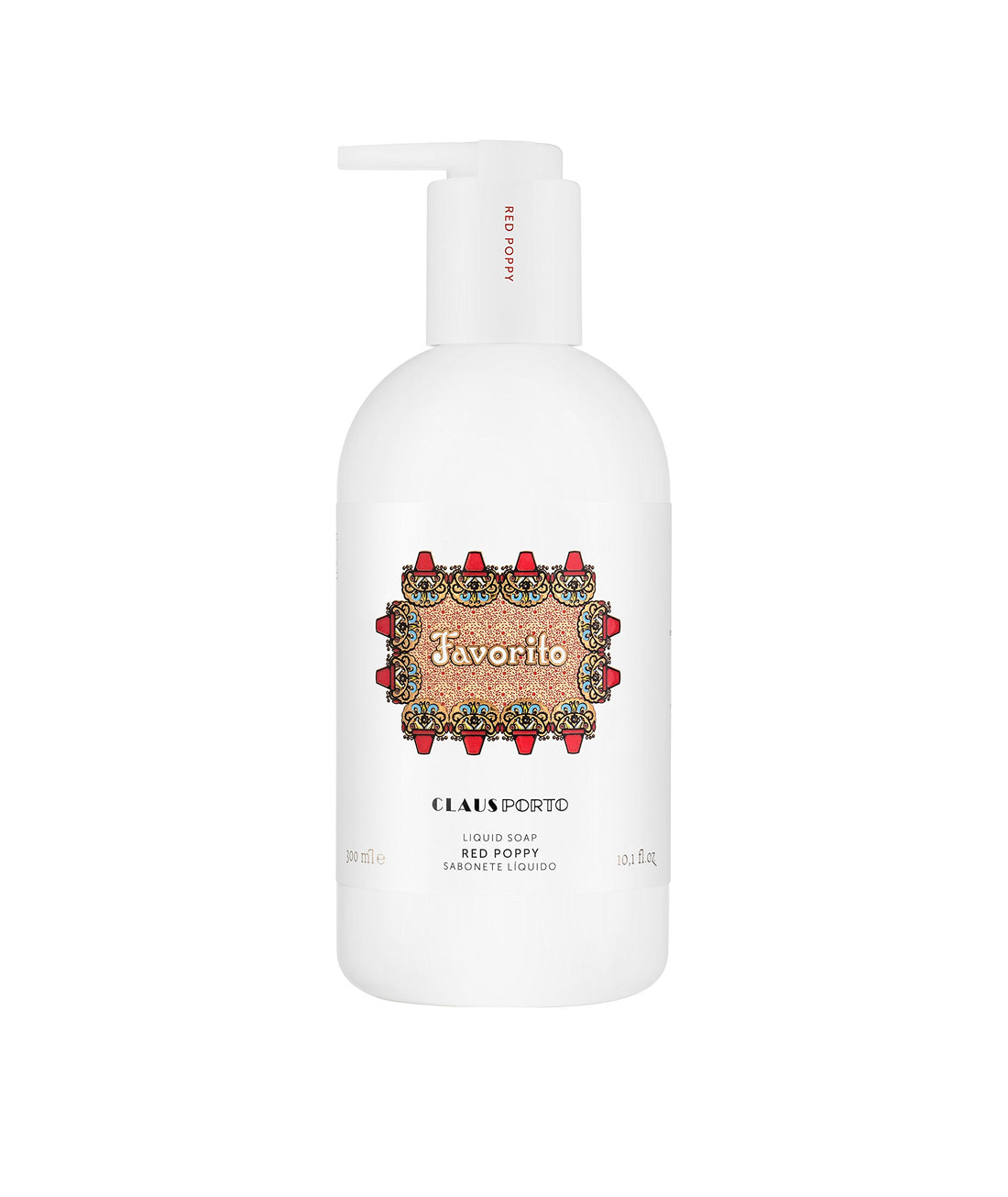 claus porto favorito liquid soap, red poppy, 10.14 fl. oz.