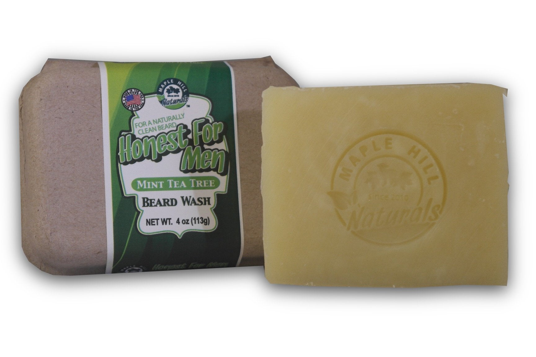 Honest For Men Mint Tea Tree Oil Beard Wash - 100% All Natural Ingredients - Best Beard Shampoo and Conditioner for a Healthy Beard - Hand Crafted in U.S.A