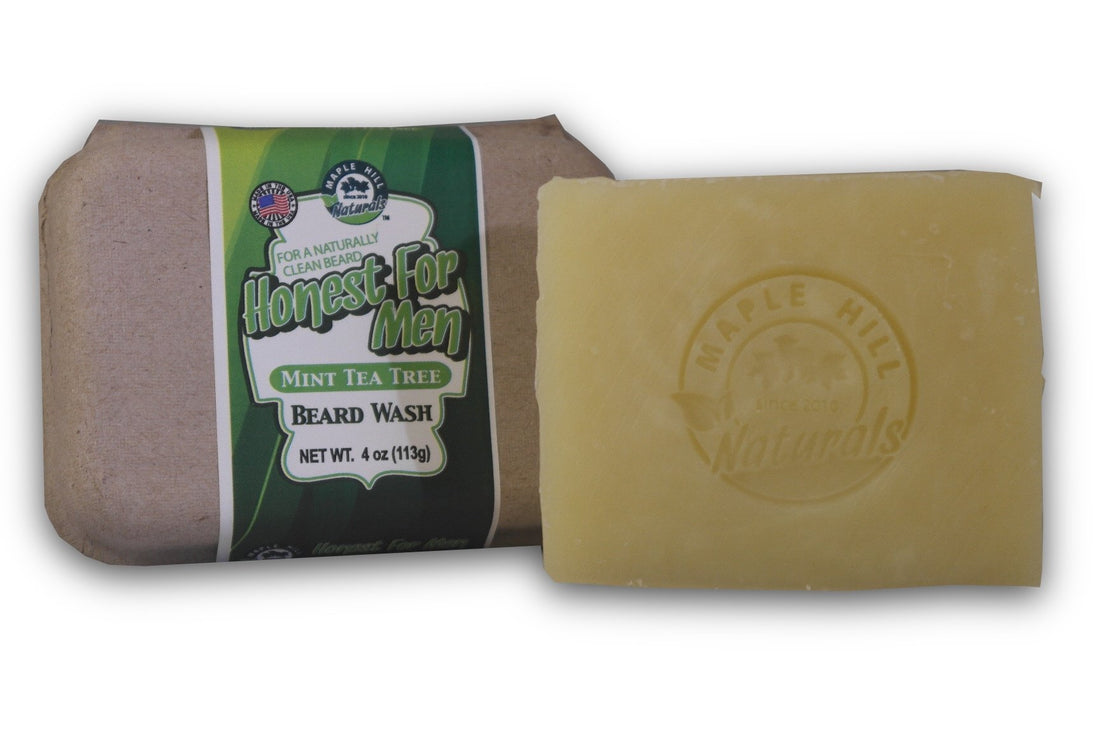 Honest For Men Mint Tea Tree Oil Beard Wash - 100% All Natural Ingredients - Best Beard Shampoo and Conditioner for a Healthy Beard - Hand Crafted in U.S.A