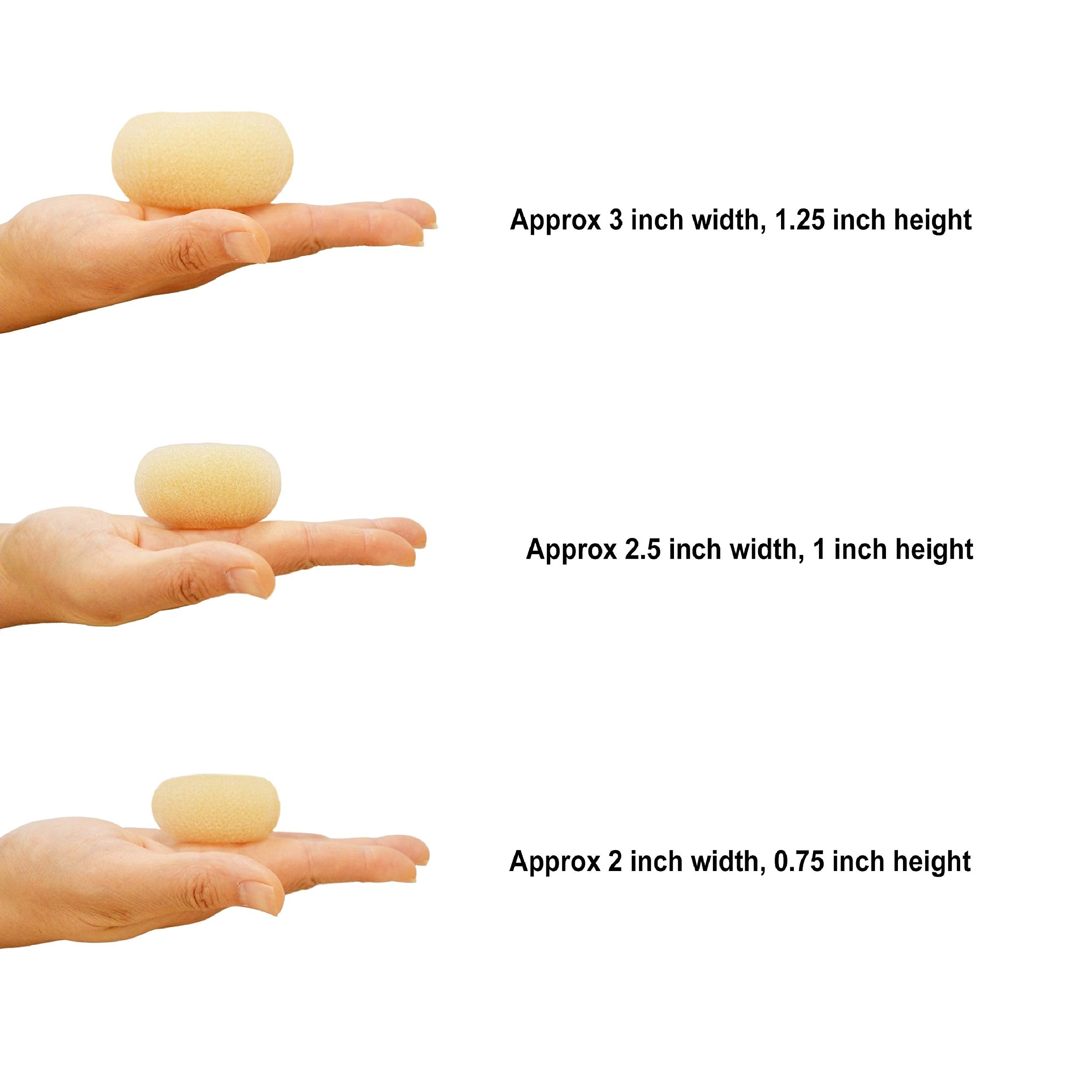 Beaute Galleria Bundle 3 Pieces Mini Hair Donut Ring Style Bun Maker For Kids Beige Color