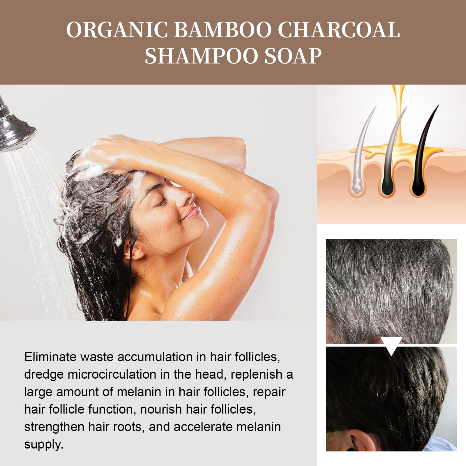 Ginger He Shou Wu Shampoo Bars for Hair Growth, 2 PCS Ginge Natural Organic Formula for Promoting Hair Regrowth, Hair Reverse Shampoo Soap for Anti-Dandruff and Anti-Itching Ginger Soap