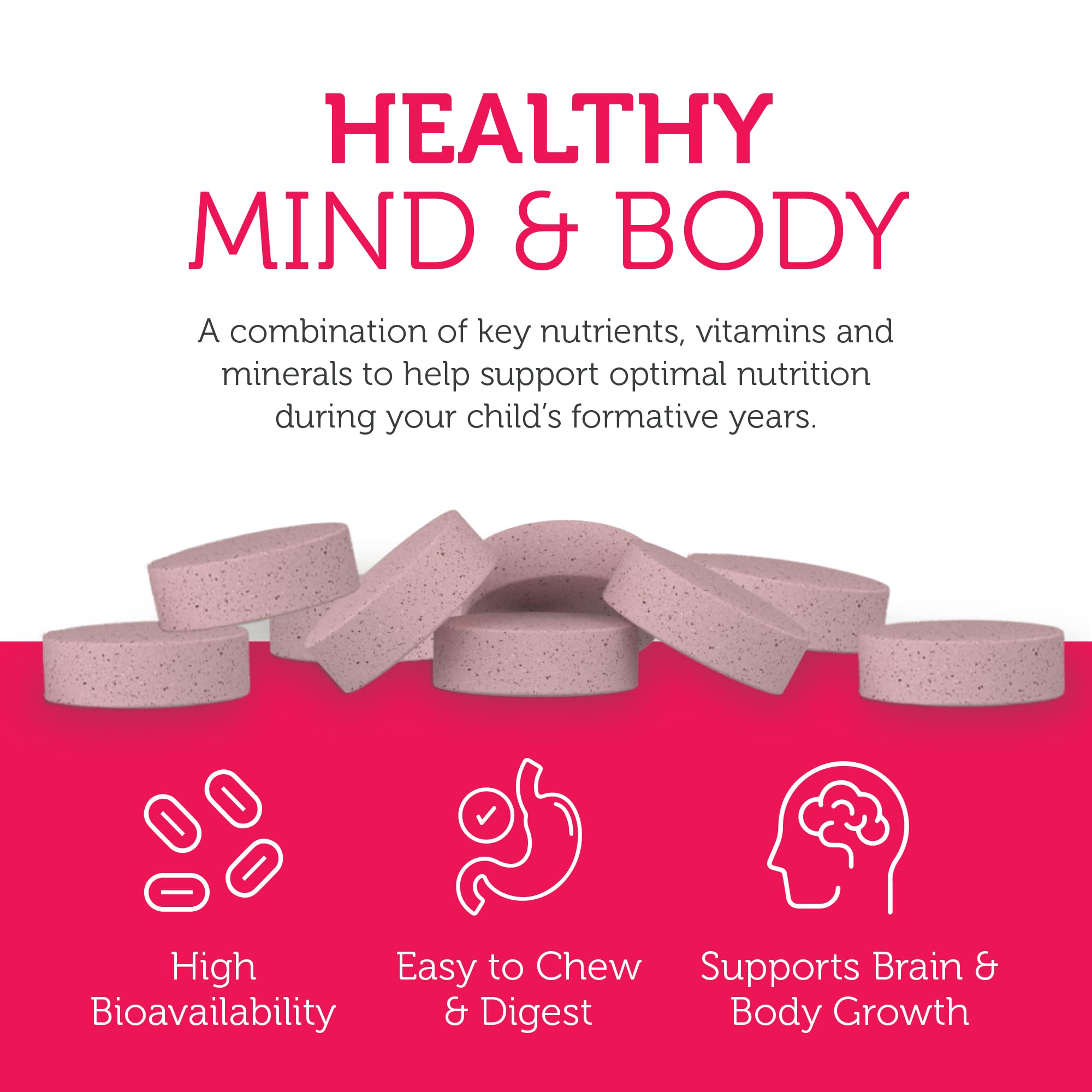 Zahler Kids Multivitamin Chewable Vitamin Tablet - Complete One Daily Kids Vitamins Supplement - Contains 20+ Minerals & Vitamins for Kids & Toddlers - Kosher Multivitamins Cherry Flavor (90)