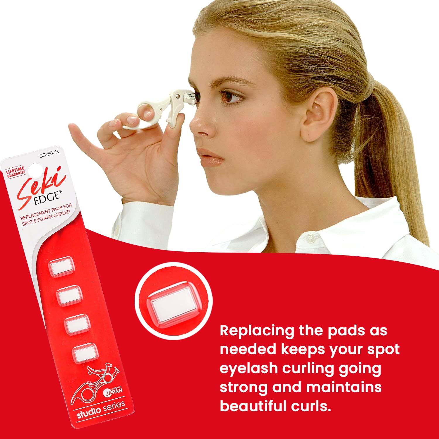 seki Replacement Pads for Folding Eyelash Curler Ss-600