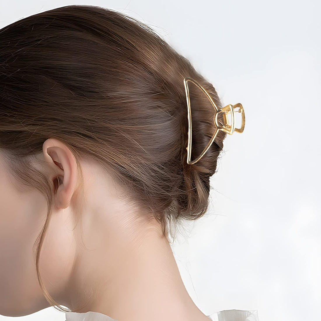 VinBee 3 PACK Large Metal Hair Claw Clips Hair Catch Barrette Jaw Clamp for Women Half Bun Hairpins for Thick Hair (Silver + Gold + Rose Gold)