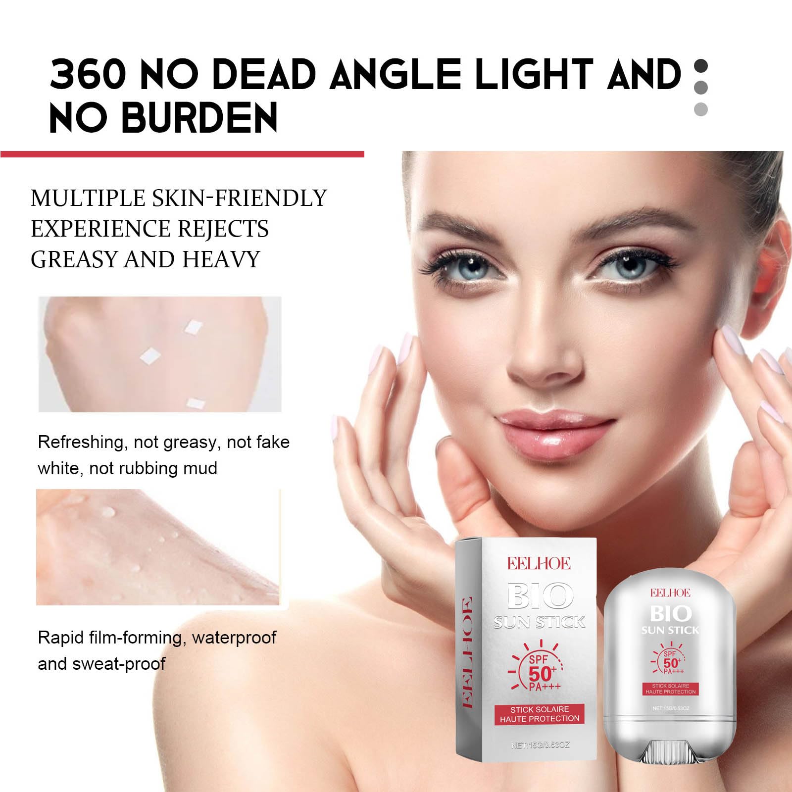 Bio Sun Stick,Face and Body Professional Sunscreen Stick,Enriched with Vitamin C Strong Sunscreen Keep Skin Moisture,Reduce Redness Sun Spots,Protection Repair of the Skin Suitable for all Types