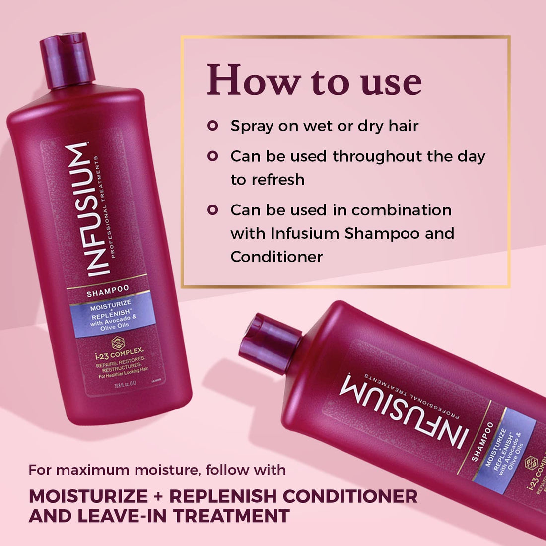 INFUSIUM, Shampoo, Moisturize and Replenish, 33.8 oz, (ea.)