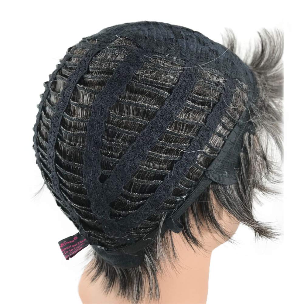 Aimole Synthetic Short Men Wigs Natural Body Wave Hair Heat Resistant Full Capless Wig