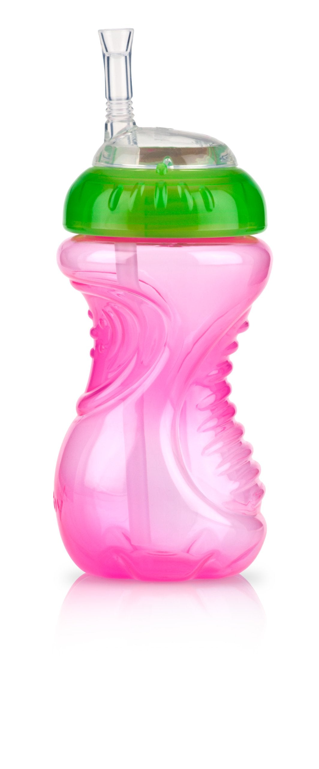 Nuby No-Spill Cup with Flex Straw, 10 Ounce, Colors May Vary