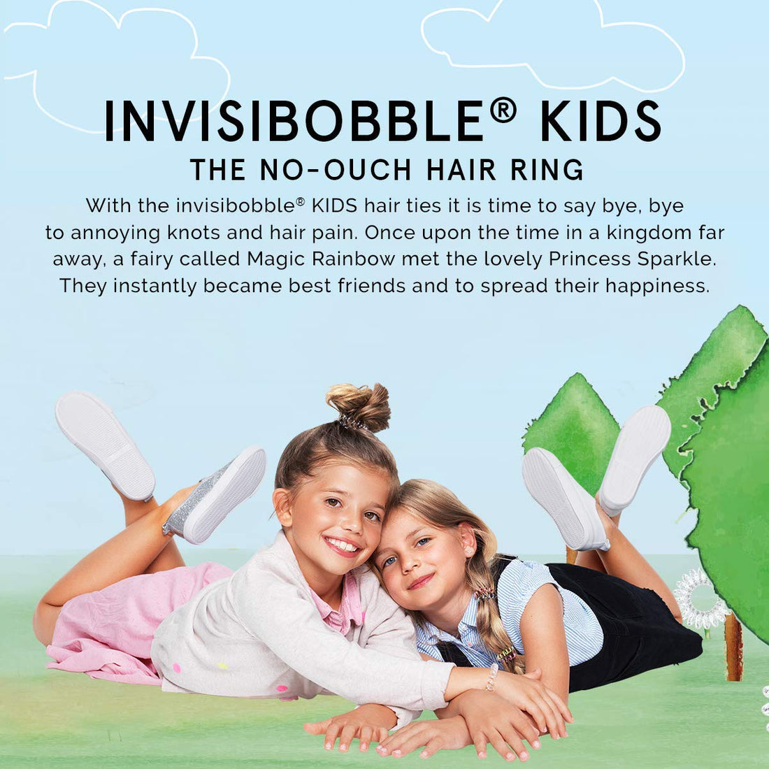 Invisibobble Kids Magic Rainbow ‚¬Œ The Spiral Shaped Nou-Ouch Hair Ring ‚¬Œ Perfect Hair Ring For Kids, 3 Colorful Hair Ties Per Packaging