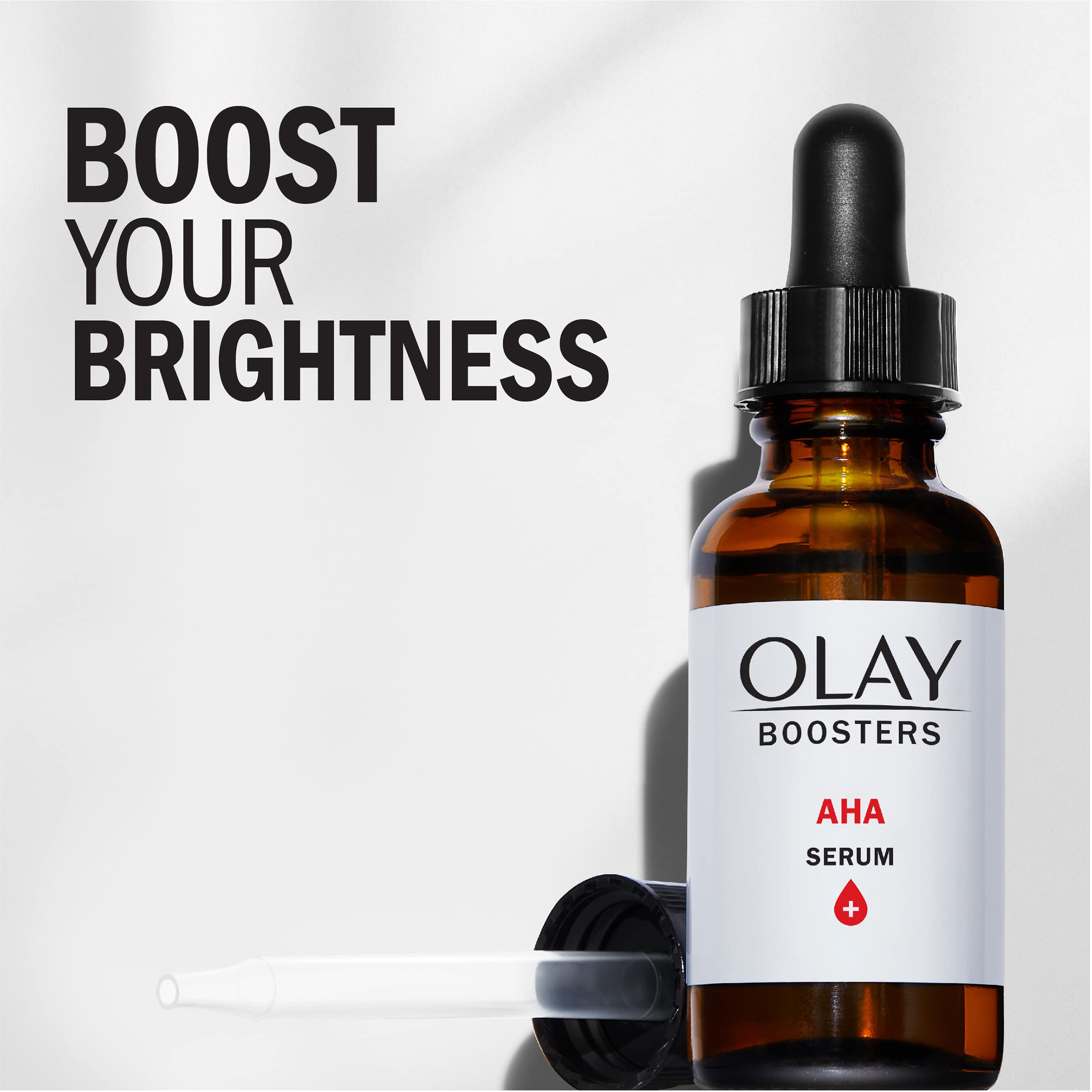 Olay AHA Serum, Brightening Booster, Fragrance-Free, 1.0 oz