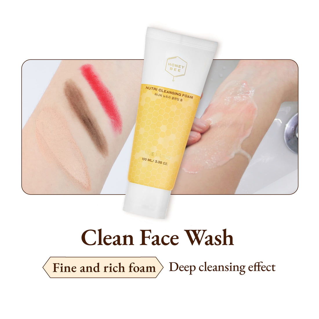 [TRUE ISLAND] HONEY BEE NUTRI CLEANSING FOAM - 100ml / 3.38 oz. l Korean Beauty Facial Cleanser