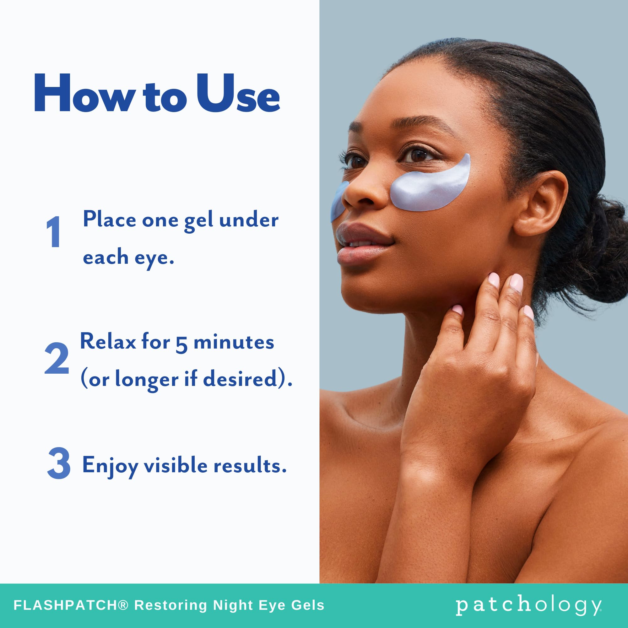 Patchology 5 Piece Flashpatch Restoring Night Eye Gel, 3.2 oz.