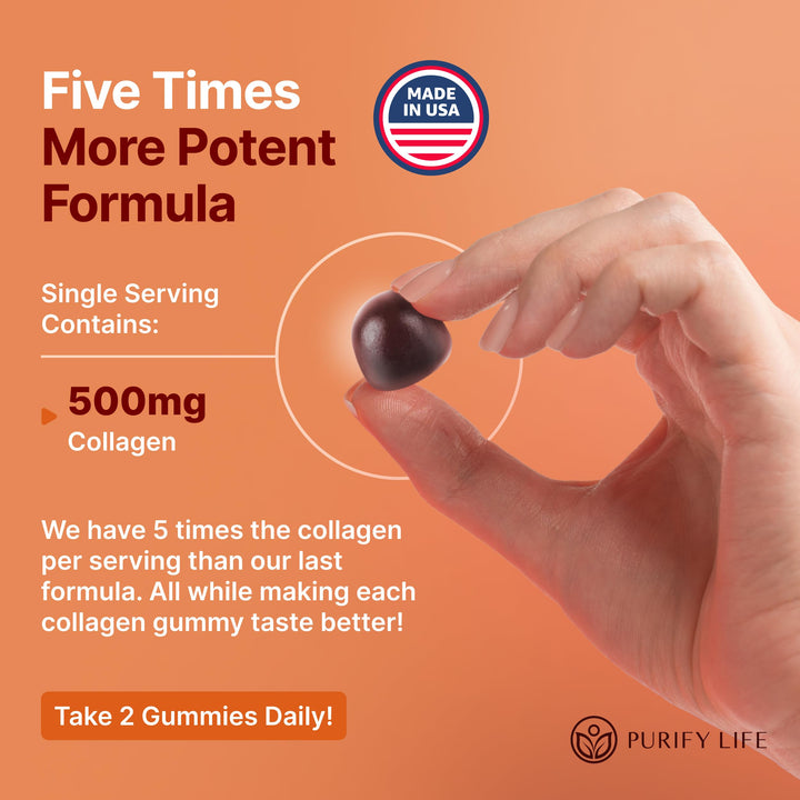 Sugar-Free Marine Collagen Gummies (90 Collagen Chews) Potent 500mg Collagen Gummy for Hair Growth, Healthier Skin & Nails, Pore Reducer & Elasticity Hydrolyzed, Gluten Free, Non-GMO, Orange Flavor