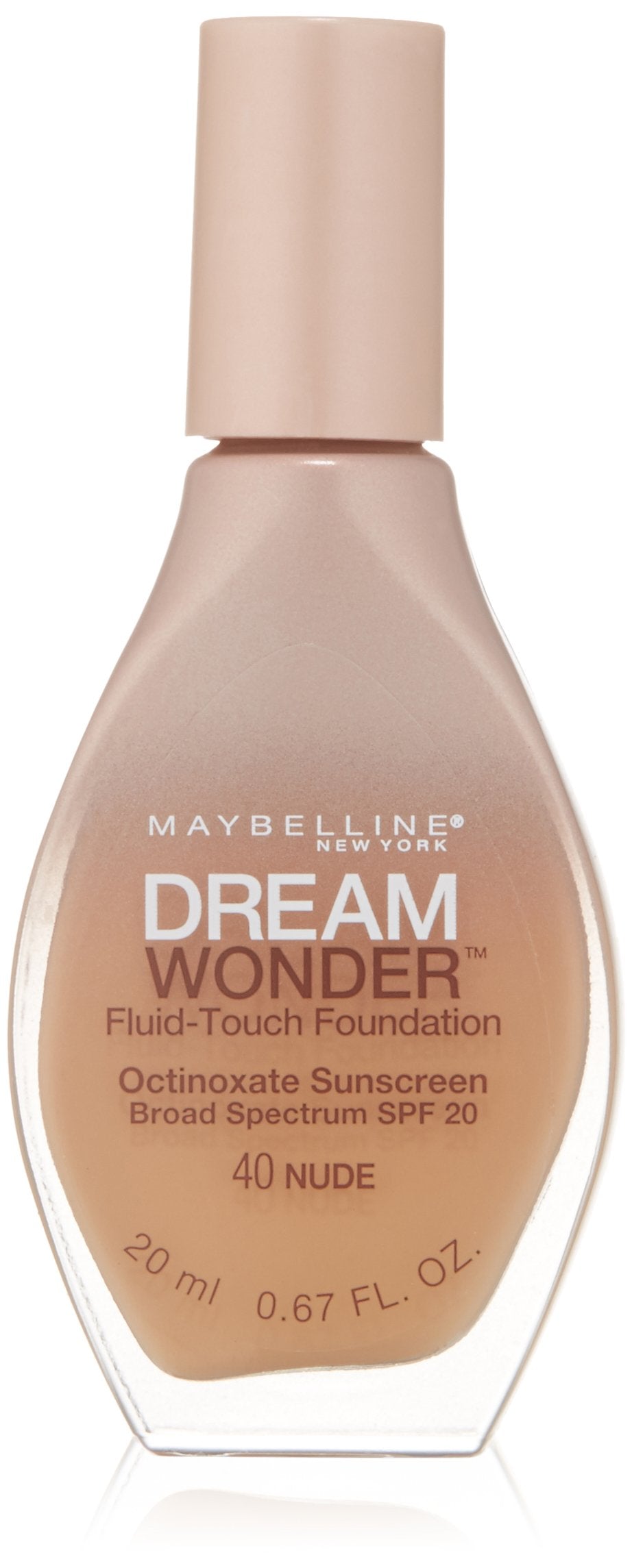 Maybelline New York Dream Wonder Fluid-Touch Foundation, Nude, 0.67 Fluid Ounce