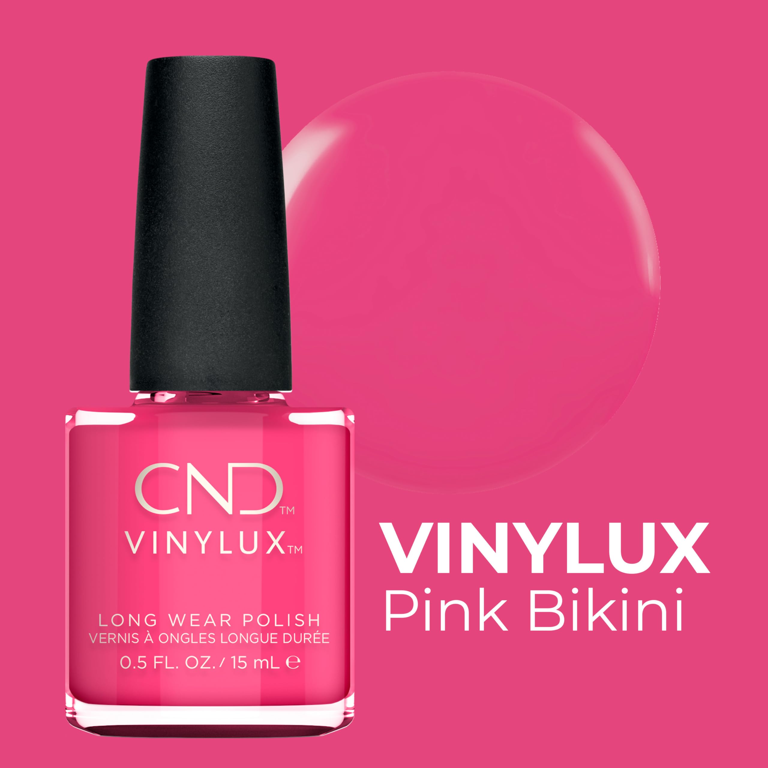 Creative Nail Creative Nail Design Vinylux Nail Lacquer, Pink Bikini, 0.5 Fluid Ounce