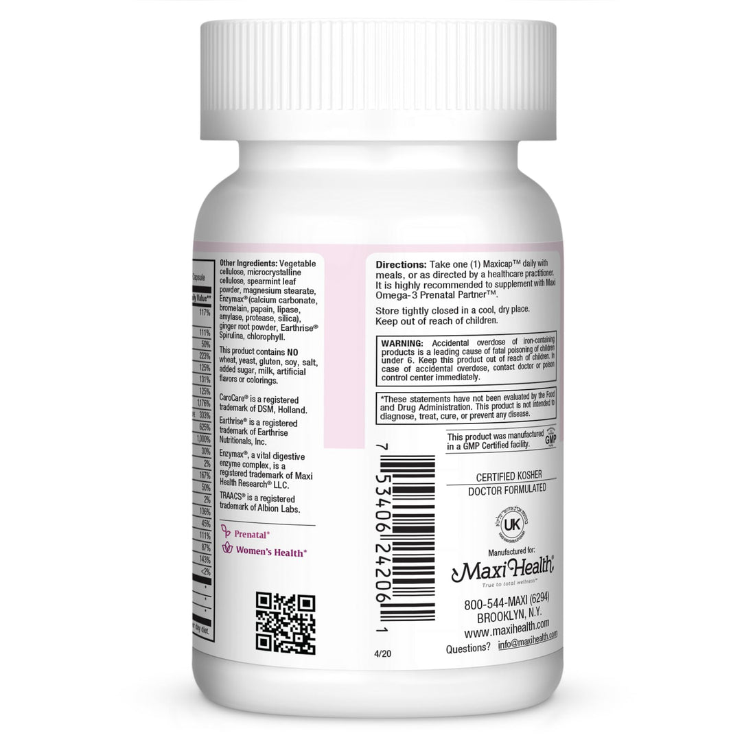 Maxi Health, Prenatal Caps, 120 Count