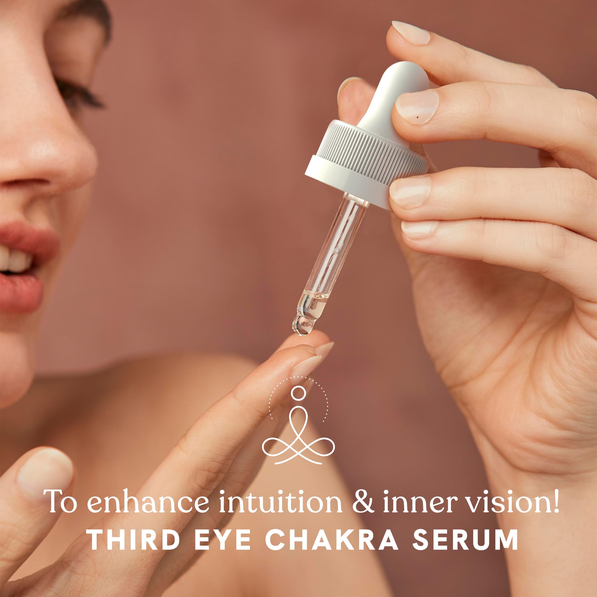 Third Eye Chakra Facial Serum Essential Oil Blend, Natural & Organic Moisturizing Serum for Face with Sunflower, Argan, Apricot, Rosemary, Lavender Oils for Spiritual Journey, Peace, Deeper Connection