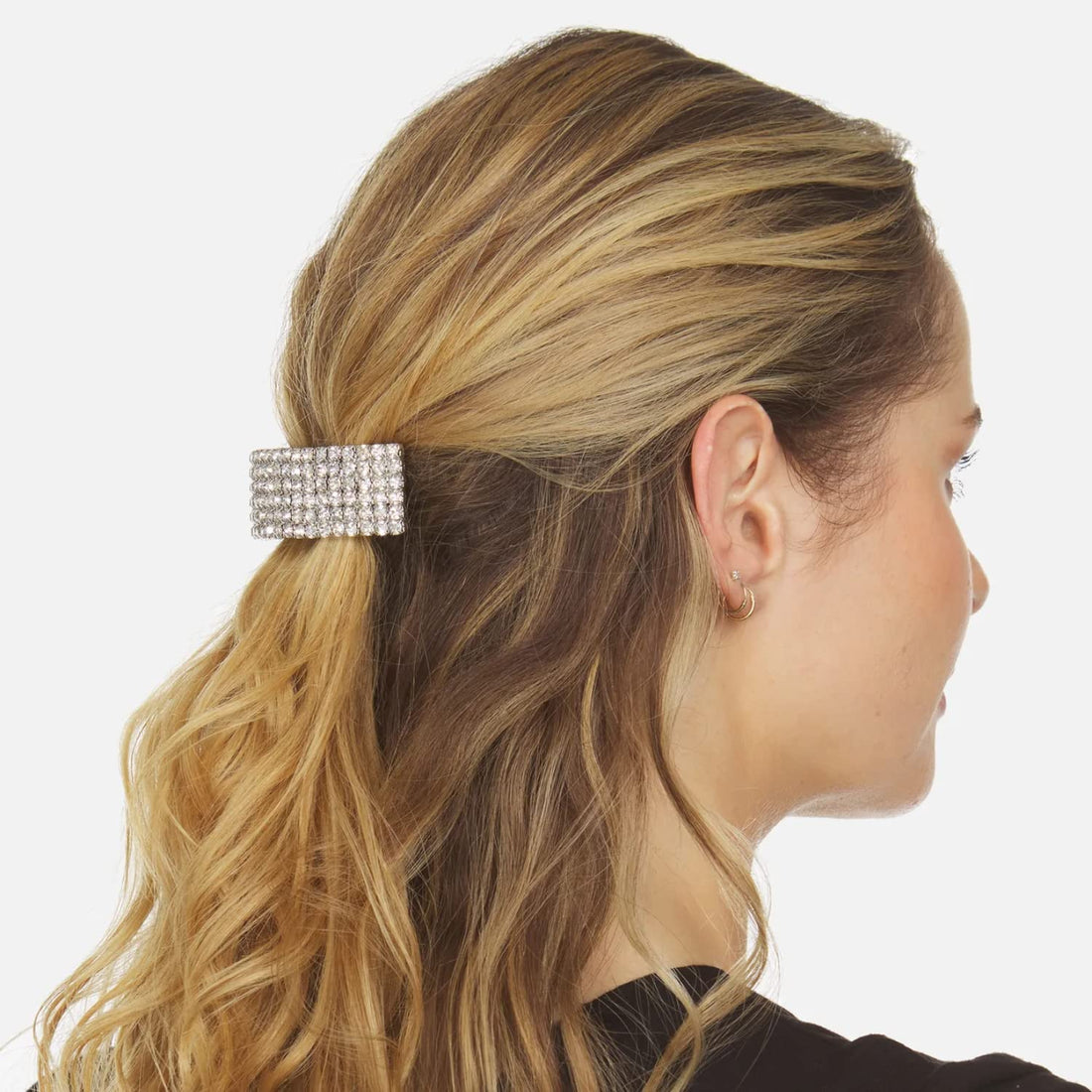 Allure Rhinestone Hair Barrette, 6 Row