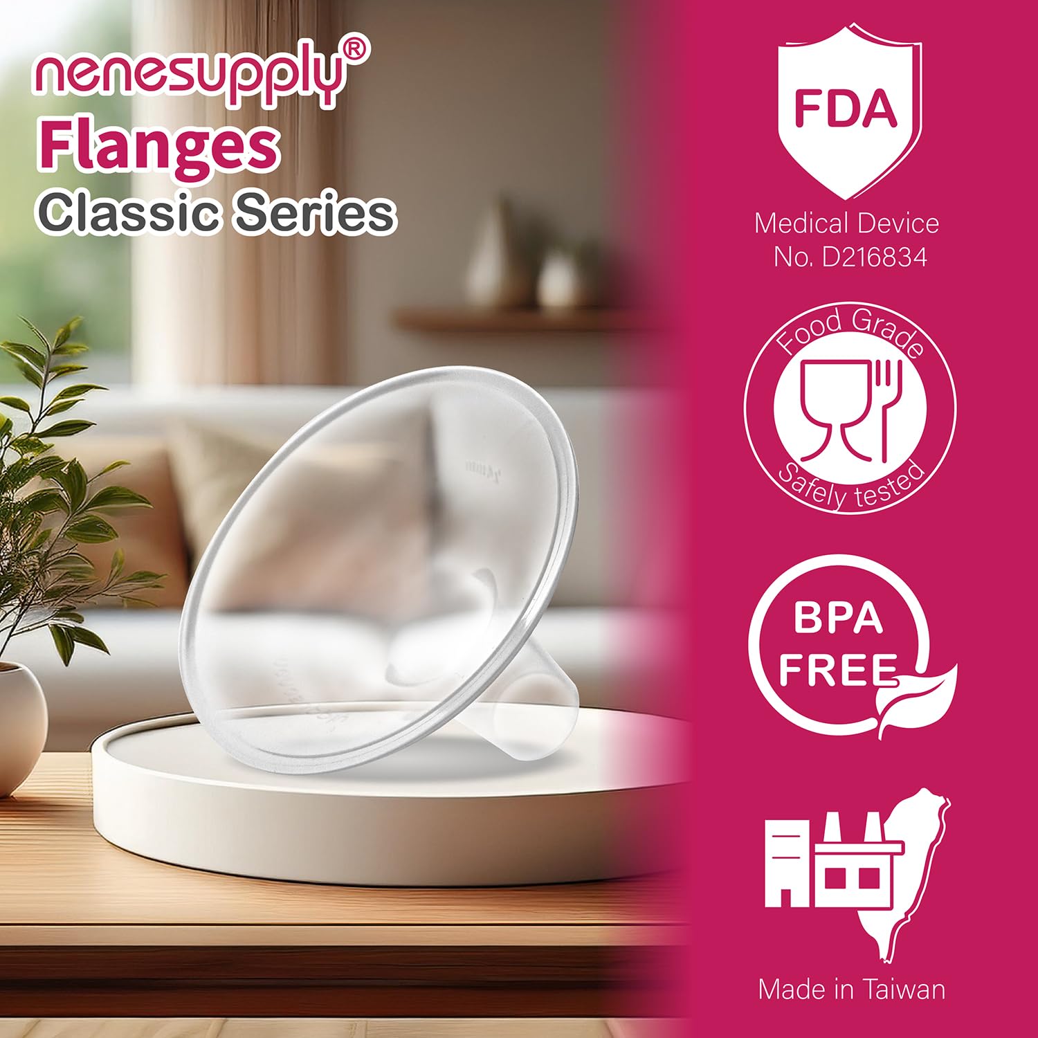 Nenesupply 28mm Flange Compatible with Medela Breast Pump Parts Replace 28mm Flange for Medela Accessories Compatible with Pump in Style Parts Symphony Swing Harmony Pump Work with Personalfit Flex