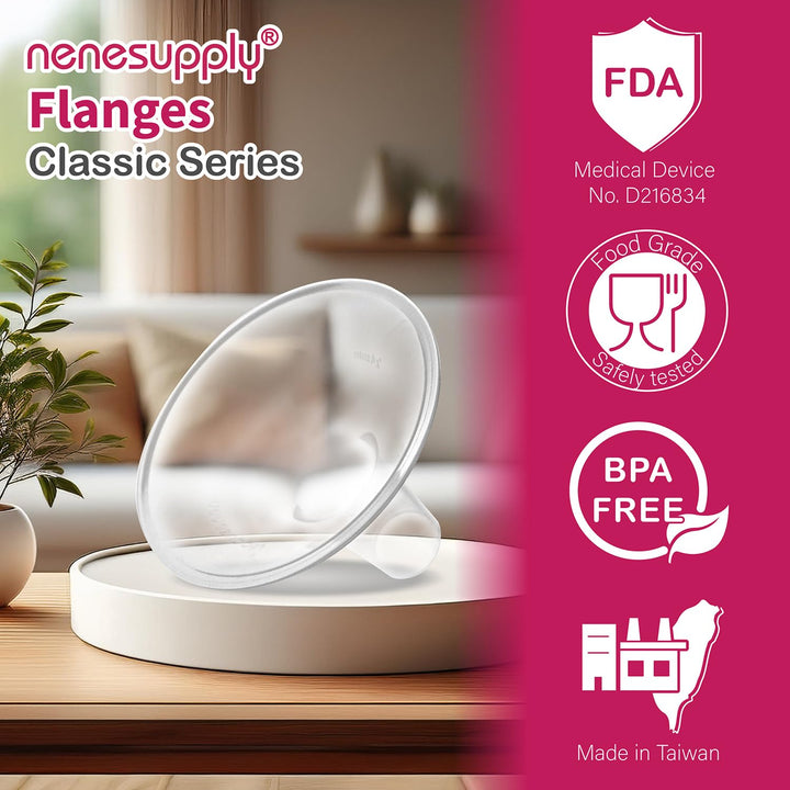 Nenesupply 28mm Flange Compatible with Medela Breast Pump Parts Replace 28mm Flange for Medela Accessories Compatible with Pump in Style Parts Symphony Swing Harmony Pump Work with Personalfit Flex