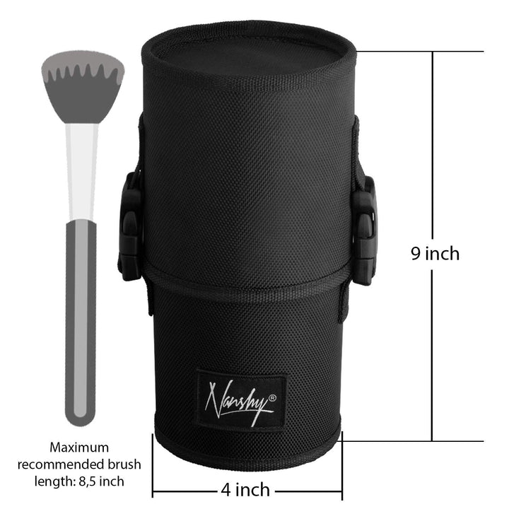 Nanshy Makeup Brush Holder Tube Pouch Bag Stand Up Cosmetic Case