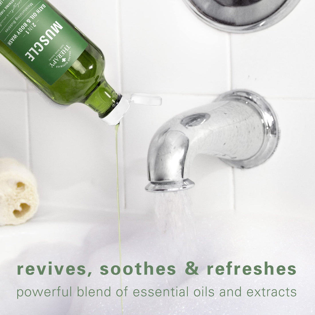 Village Naturals Aches And Pains Muscle Relief Foaming Bath Oil And Body Wash 16 Oz. 2 Pack