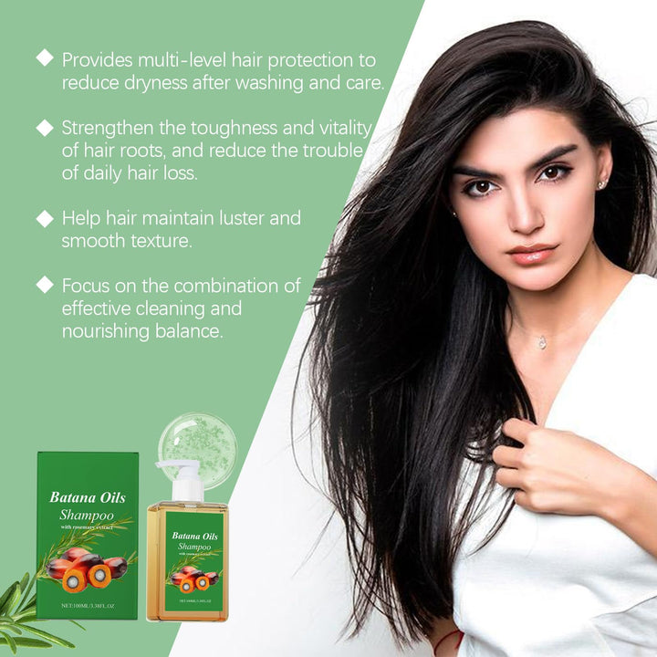 Batana Oil Shampoo, Rosemary Oil Shampoo, Batana Shampoo with Rosemary Extract, Shampoo De Batana Para La Caida Del Cabello, Nourishing & Regenerating(100ml)